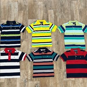 Nautica Polo Shirts Kids Dress Shirt Sz M 5/6 Boys - 6 Pc lot - NEW